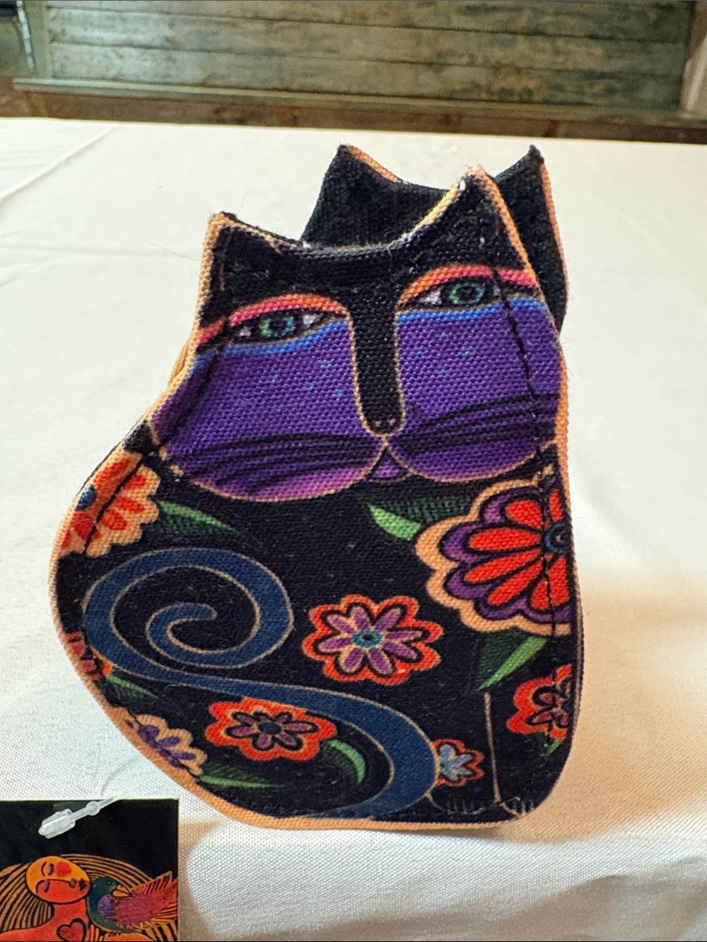 Laurel Burch Cat Coin Purse/AirPod Case Clip On/ Bag Charm